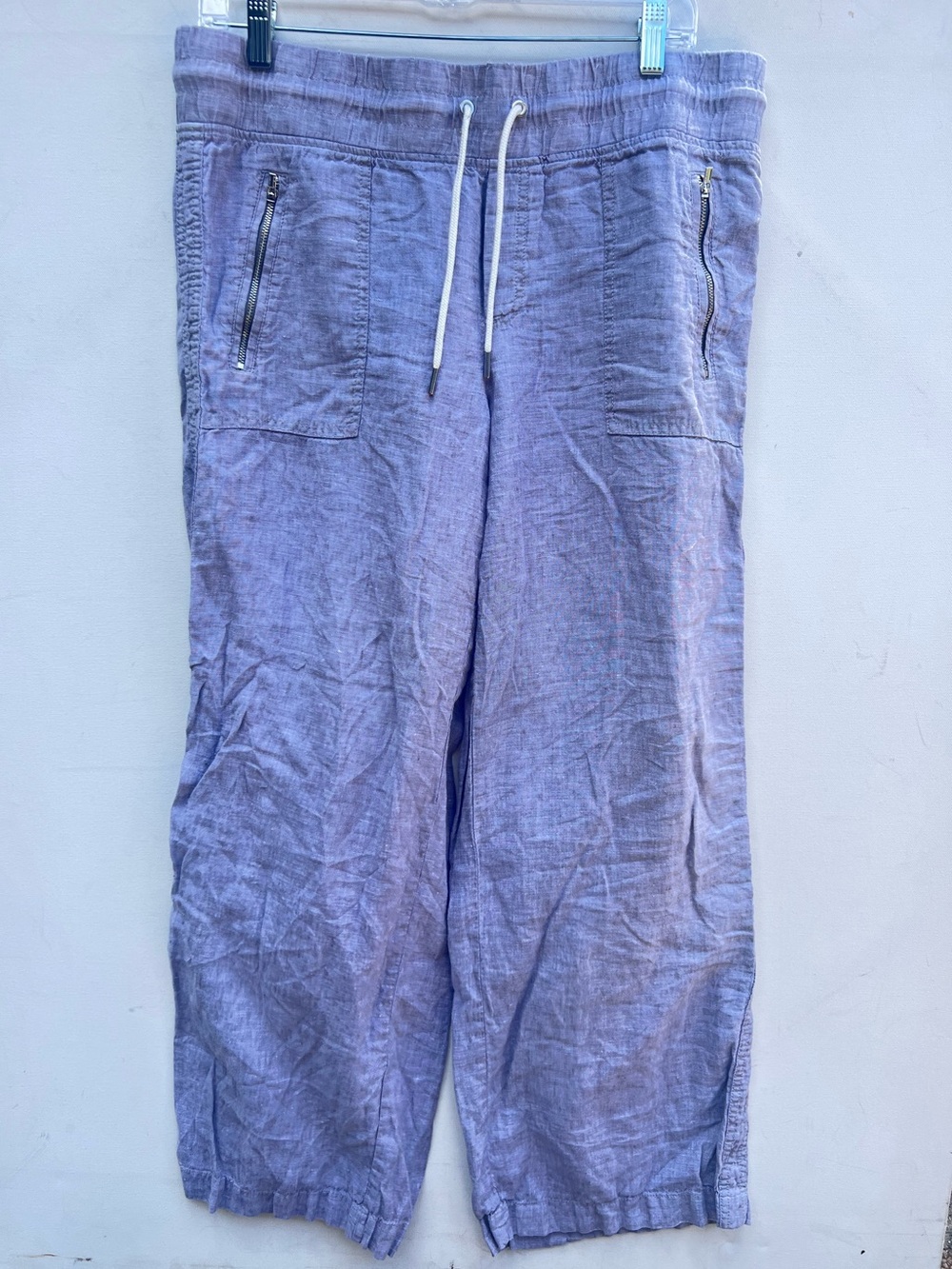 Athleta gray Cabo wide leg pants size 12 Pants with Zipper Pockets